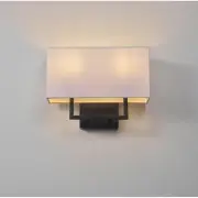 Light Wall Sconce, Matte Black, White Living Room Mounted Bedside Lamp