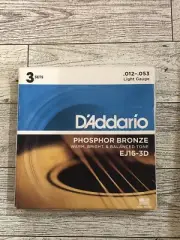 D'Addario EJ16-3D Phosphor Bronze Light Acoustic Guitar Strings 3 Sets EJ16-3D