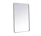 Elegant Evermore 42" W x 28" H Contemporary Rectangular Framed Bathroom Mirror