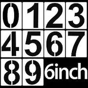 Dimeho 6 Inch Number Stencils Set 0-9 Address Number Stencil Templates Plastic Number Stencils Set for Painting Reusable Digital Templates for Cake Stencil Mailbox Signs Parking Lot Wall Art