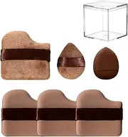 JCBCKJ 6Pcs Makeup Sponges Set, Powder Puff Set, Dual-Use Makeup Sponge And Non-Absorbent. Offers a Marshmallow-Like Touch, With a Variety Of Shapes, Conveniently Packed In a Box For Easy Carrying