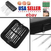 9 Pieces Blackhead Tweezers Whiteheads Acne Extractor Kit