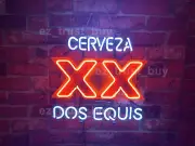 Cerveza XX Dos Equis 24"x20" Neon Sign Lamp Light Artwork Beer Bar With Dimmer