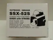 AMSECO Outdoor / Indoor SIREN with CLEAR Lens STROBE 12 VDC 120 dB - NOS Sealed