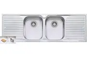 Oliveri Diaz Double Bowl Inset Sink With Double Drainer DZ153