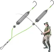 Fishing Rigs Saltwater - Flounder Rigs | Anti-Snag Attractor Double-Hook Reverse Floats for Pier Panfish Offshore River Trolling Beach Perch
