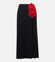 [Karla Colletto] Karla Colletto Floral-appliqué beach cover-up AU 14 black