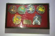 Pokemon Pocket Monsters 2000 Millennium Badge Red Green Yellow Gold Silver Japan