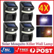 4PACK Solar Mosquito Zapper Killer Wall Lamp Bug Zapper Fly Insect Repeller