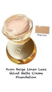 Avon Beige Linen Luxe Velvet Matte Creme Foundation