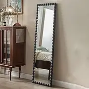 TT-YED Retro Solid Wood Dressing Floor-Standing Full-Length Mirror, Novel Style Hanging Vertical Wall-Mounted Mirror, 45X150cm Tall Antique Full-Length Dressing Wall Mirror,C