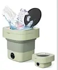 Portable Washing Machine 9L Folding Mini Washer with 3 Modes Light Green New