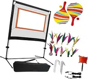 Aymzbd Badminton Pickleball Net Set Paddle Game with Net with Net and Paddles with Storage Bag for Gym