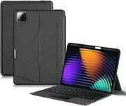 Keyboard Case Compatible with Xiaomi Redmi Pad SE 11 inch 2023,Case with Adjustable Landscape/Portrait Stand,Magnetic Detachable Backlit Keyboard with Trackpad