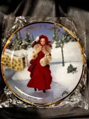 Barbie Doll Plate Holiday Christmas 1997 New