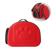 Catzon Pet Travel Carrier Collapsible Portable EVA Cat Bag with Mesh Windows-Red