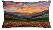 LPSADGF Decorative Throw Pillow Cover 8"x12", Cloud Garden at Sunset Lumbar Pillow Case Farmhouse Boho Cushion Case for Sofa Couch Living Room Cottage Decor