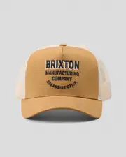 [Brixton] Brixton Men's Redoubt C Mp Trucker Cap in Washed Copper/Sand One Size Washed Copper/Sand