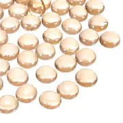 Glass Beads,100pcs Flat Glass Gemstone Yellow 1.1lbs Glass Marbles