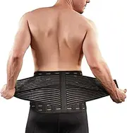 Vital Salveo-Adjustable Lower Back Support, Medical Grade Breathable Back Brace/Lumbar Brace,Backache, Pain Relieve, Germanium and Charcoal Sciatica C-Fit,for Men/Women for work(1 PC) (large)
