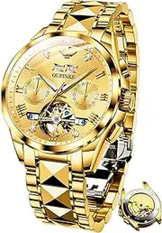 [OLEVS] OUPINKE Swiss Brand Automatic Watch for Men Self Winding Tourbillon Mechanical Business Luxury Waterproof Luminous Sapphire Crystal