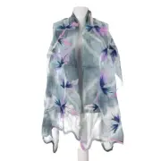 Felt Scarf Nuno Felted Shawl 24.41" x 72.05" BRAND NEW FAST Shipment 10545