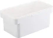 Yamazaki 4944 Sealed Bran Pickled Case with Water Tweezer, White, Approx. W 11.0 x D 6.5 x H 4.8 inches (28 x 16.5 x 12.2 cm), Tower with Wide Open, Transparent Lid, Refrigerator Storage, Vegetable