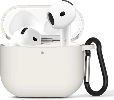 Silicone Case Cover Compatible with Apple AirPods 4 True Wireless Earbuds