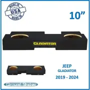 2019-2024 Jeep Gladiator 10" Dual Sealed Sub Box Subwoofer Enclosure YELLOW
