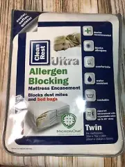 Clean Rest Blocking Mattress Encasement Twin -Blocks Dust Mites and Bed Bugs