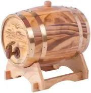 5L Oak Aging Barrels Whiskey Barrel Dispenser Wine Bucket No Leak for Storage Wi