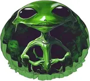 Green Alien Print Shower Cap For Women Men Reusable Lightweight Soft Bath Hair Cap With Elastic Band