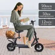 Electric Scooter Adult 1200W 50KM/H 12" Tire 50km Foldable Travel Electric Bike
