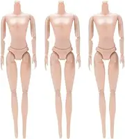 3pcs Female Doll Body 12 Joint Doll Making Moveable Body 26cm Without Head DIY Female Girls Women Figure (Style A)