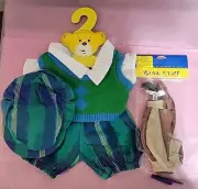 BUILD A BEAR FED EX GOLF OUTFIT 16"18"BEAR WITH Golf Bag