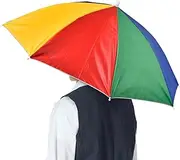 Umbrella Cap - Waterproof Hands Foldable Umbrella Cap - UV Protection Umbrella Cap Adjustable Headwear for Fishing Golf Camping Beach Gardening Sunshade Outdoor