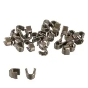 40Pcs #3 U Shape Top Stoppers for Zippers Replacing, Bronze Tone