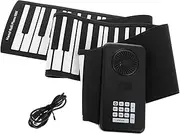 Kisangel 88 Roll Foldable Roll Up Piano Portable Keys Silicone Keyboard with Built in Speaker Battery Powered Electronic Musical Instrument for Travel Music Practice
