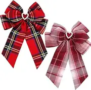 [NEKAPLO] 2PCS Tartan Bow Knot Stylish Scottish Hair Clips – Hair Accessories for Women & Girls – Fashion Hair Bows for Daily Wear & Special Occasions