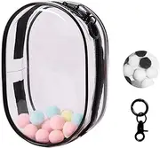 [Yushen] Clear Figure Display Bag with Keychain Blind Box Keychain Case Carrying Bag Keychain Pouch Charms for Collectibles
