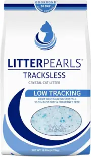 Tracksless Unscented Non-Clumping Crystal Cat Litter with Odorbond, 10.5 Pounds