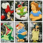 Disney's Peter Pan Christmas Tree Ornaments 6 Piece Set Featuring Wendy, Hook,