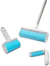 Schticky 3 Piece Reusable Lint Roller Set - As Seen On TV - White - Plastic - Manual Operation - Lint Remover