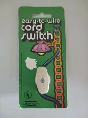 Vintage Leviton Eay To Wire Cord Switch Cream