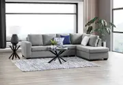 BONZA Fabric Corner Lounge with RHF Chaise