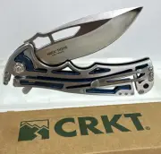 CRKT NIRK TIGHE Folding Knife Blue Silver 5250