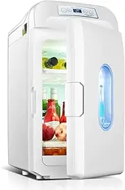 [PP-Kic] Towable Mini Refrigerator, Outdoor Beauty Fridge, Portable Freezer with Adjustable Temperature, Beer Mini Icebox, Suitable for Car And Home Use, Suitable for Camping