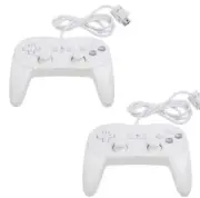 Wii Classic Style Controllers 2 Pack white wired controllers VOYEE