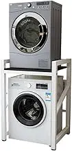 Adjustable Height Washing Machine Storage Rack Space Saving for Bathroom and Laundry Room Over Washer Machine Storage Unit with Non Slip Feet Ideal for Balcony Improve Storage and nizati