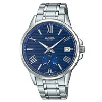 在飛比找蝦皮商城優惠-【CASIO】卡西歐 時尚雙眼男錶 鏽鋼錶帶藍 防水50米 